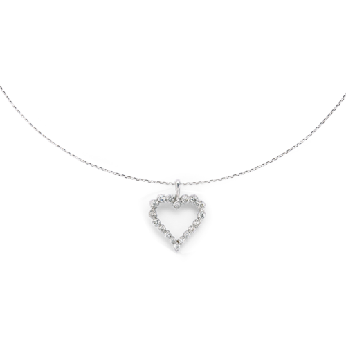 Éros pendentif cœur diamants De Gralie