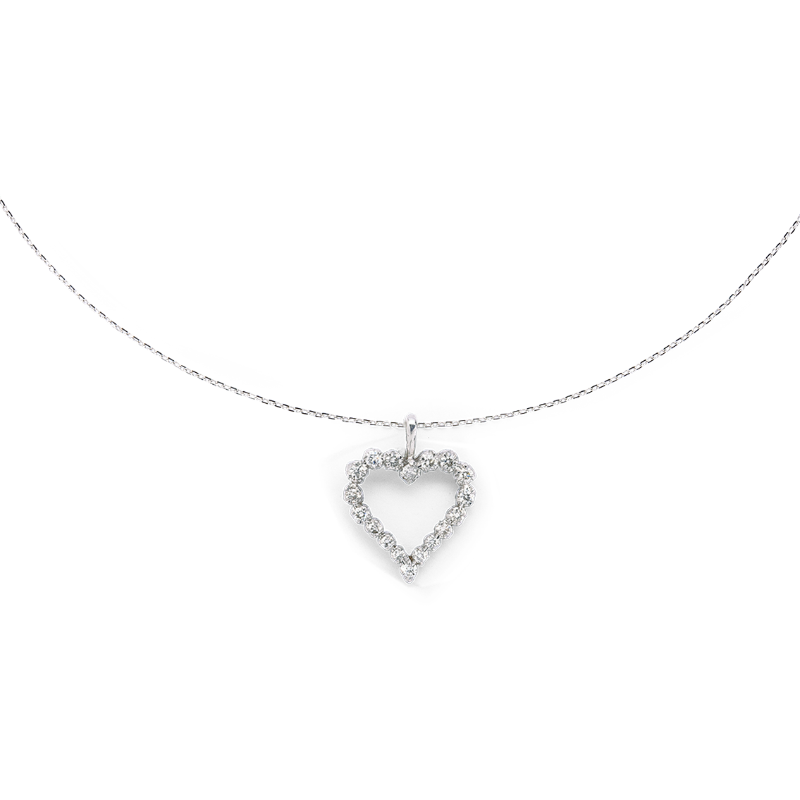 Éros pendentif cœur diamants De Gralie