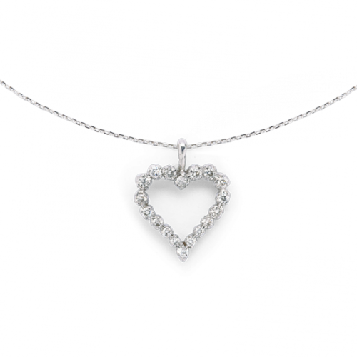 Éros pendentif cœur diamants zoom De Gralie