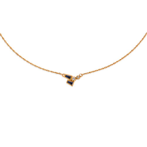 Gouttelette pendentif diamants saphirs De Gralie