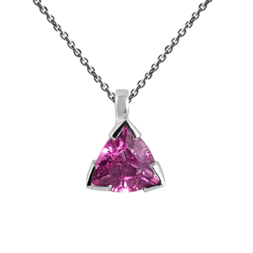 Karonda Pendentif or saphir trillion De Gralie