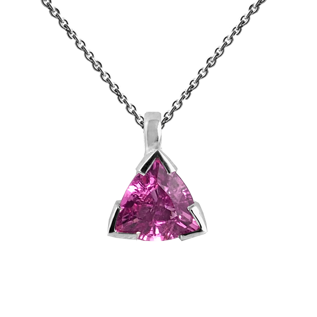 Karonda Pendentif or saphir trillion De Gralie