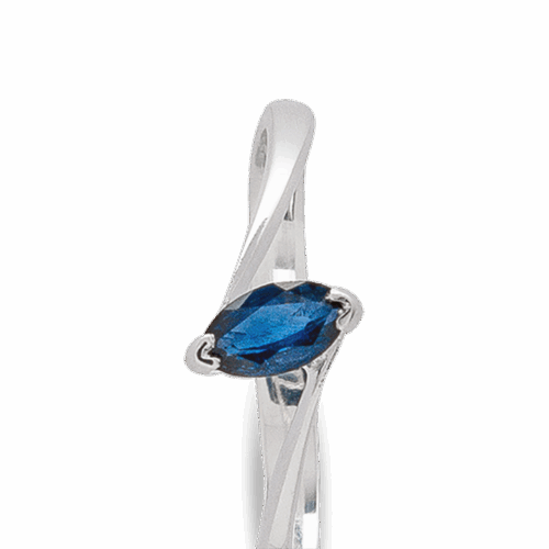 Larme bague or saphir zoom De Gralie