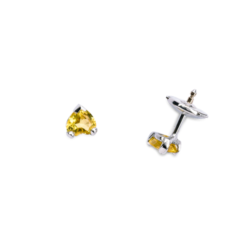 Mirabelle Boucles d'oreilles or saphirs cœur De Gralie