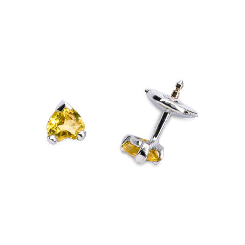 Mirabelle Boucles d'oreilles or saphirs cœur Zoom De Gralie