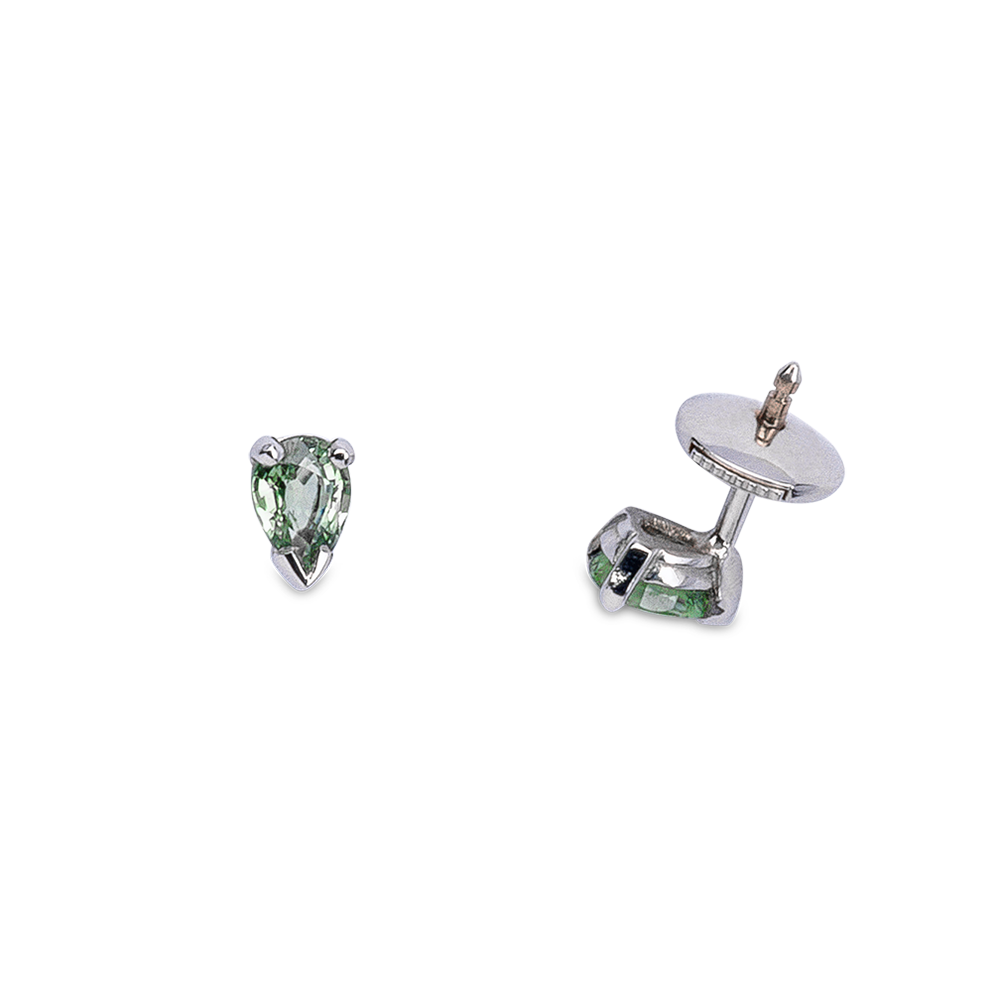 Poires Boucles d'oreilles or saphirs taille poire De Gralie