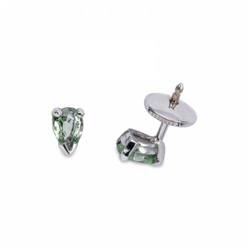 Poires Boucles d'oreilles or saphirs taille poire Zoom De Gralie
