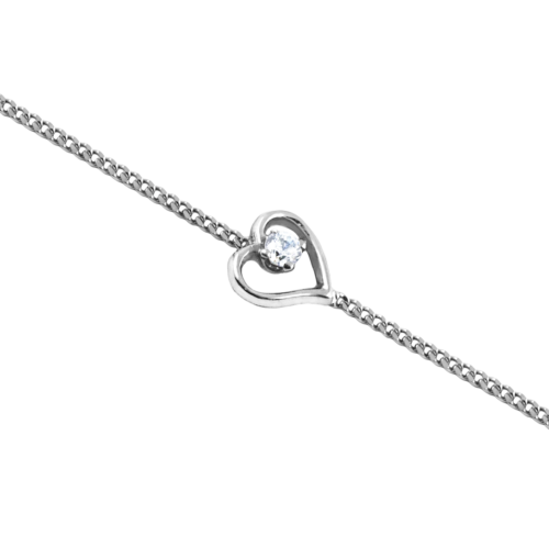 Pulsation bracelet coeur diamant De Gralie droit