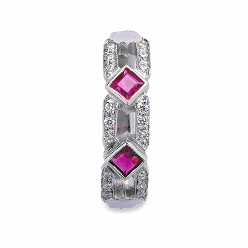 Saline bague rubis diamants De Gralie dessus