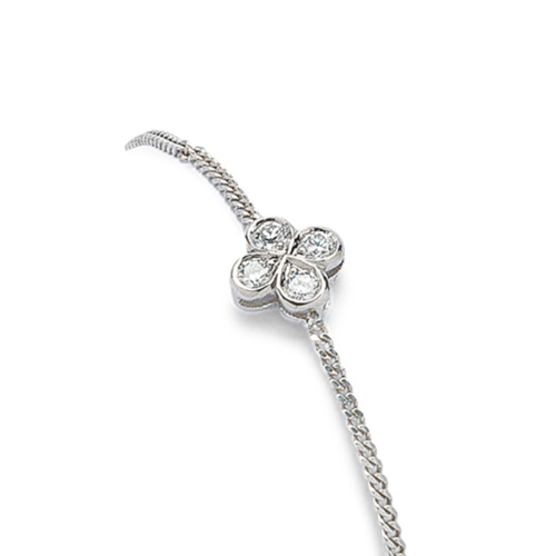 Trèfle bracelet diamants zoom De Gralie