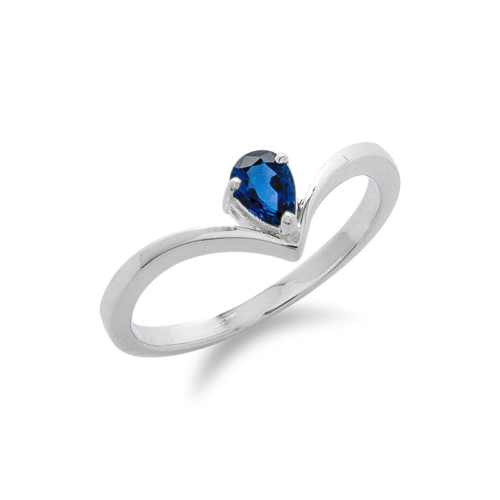Twist bague or saphir poire De Gralie