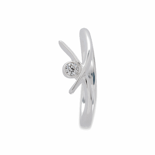 Valseuse bague or diamant dessus De Gralie