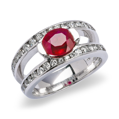 Tara Bague or rubis et diamants De Gralie