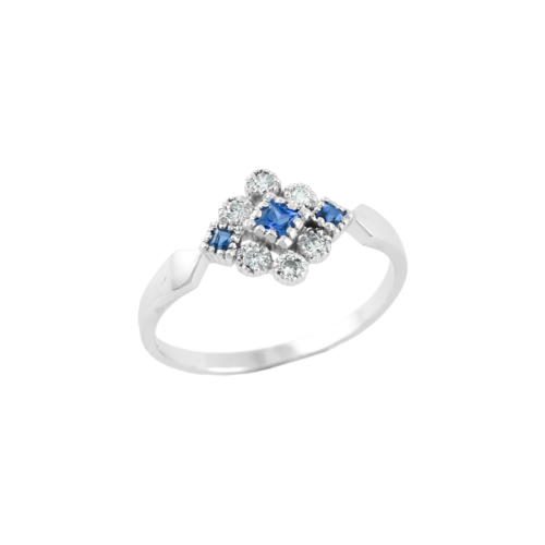 Mélitée bague or saphirs et diamants De Gralie