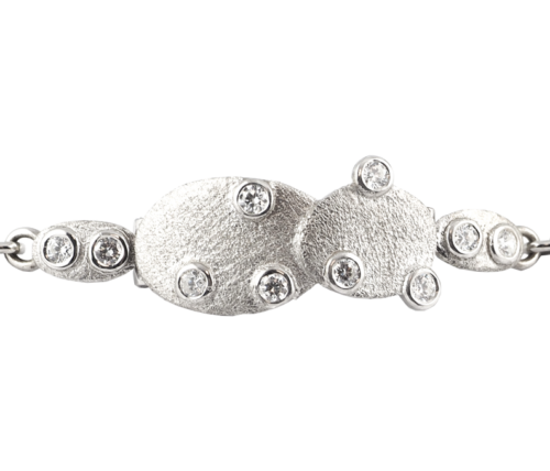 Pluie bracelet or et diamants De Gralie face