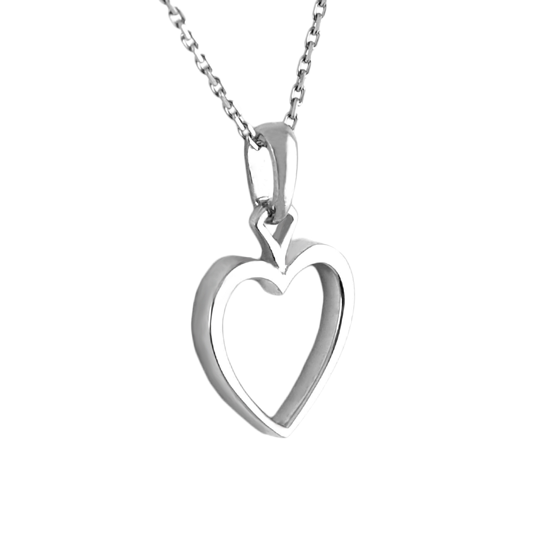 pendentif coeur or gris valentine