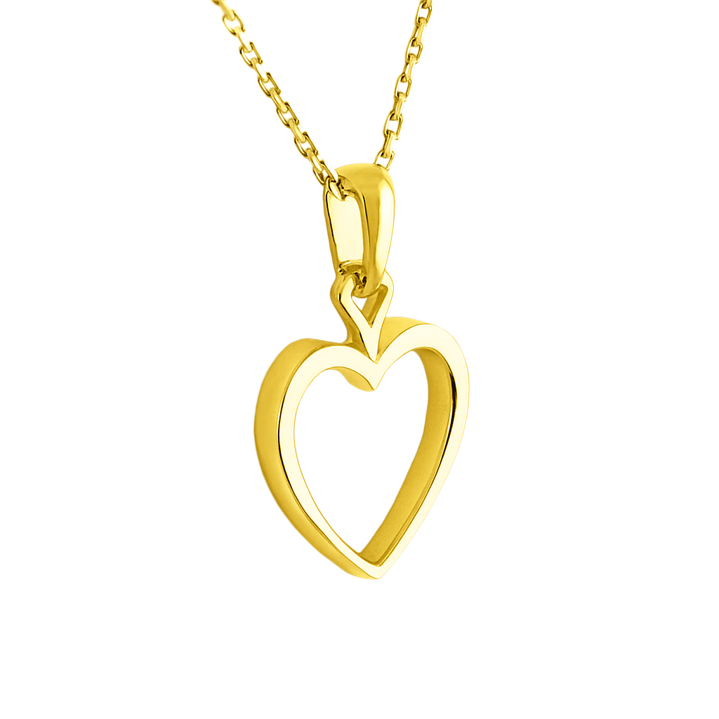pendentif coeur or jaune valentine