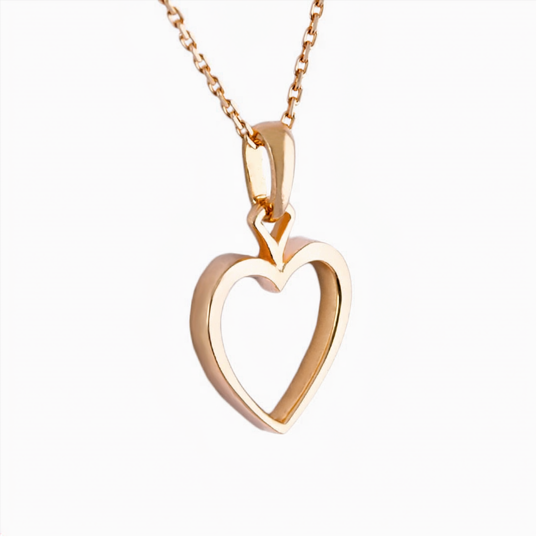 pendentif coeur or rose valentine