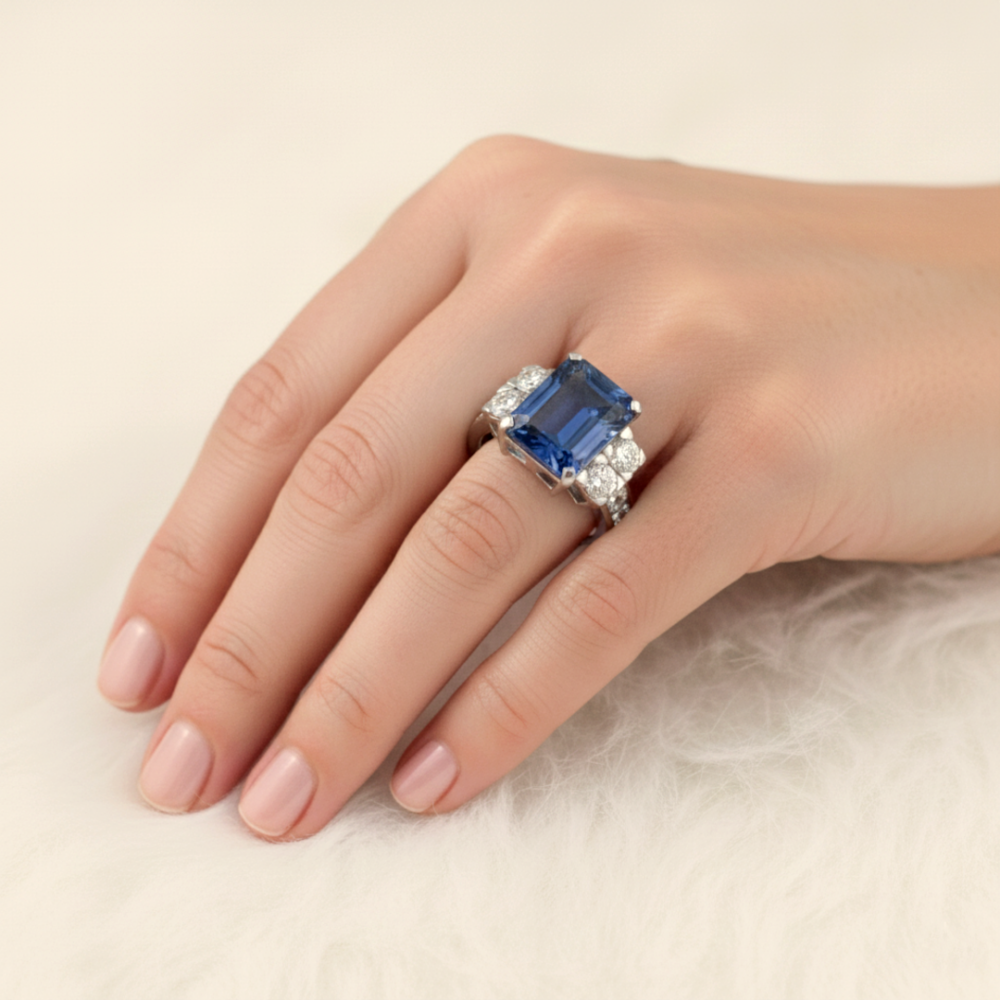 bague sur-mesure géométrique